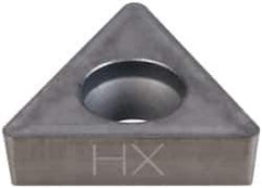 Seco - TCMT32.52 F2 Grade HX Carbide Turning Insert - Uncoated, 60° Triangle, 3/8" Inscr Circle, 5/32" Thick, 1/32" Corner Radius - Exact Tool & Supply