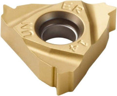 Seco - 16ER External Right Hand 8 UN Laydown Threading Insert - Grade CP500, TiAlN/TiN Coated Carbide, 9.53mm Inscribed Circle - Exact Tool & Supply
