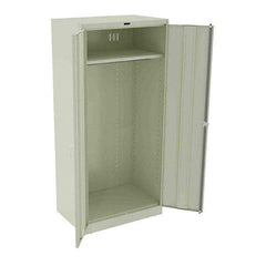 Tennsco - 1 Shelf Wardrobe Storage Cabinet - Steel, 36" Wide x 24" Deep x 78" High, Putty - Exact Tool & Supply