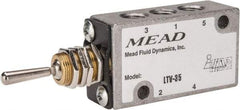 Mead - 1/8" NPT Inlet Light Touch Valve - Flip Toggle, 4 Way, Control - Exact Tool & Supply