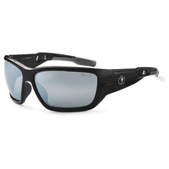 Baldr Silver Mirror Lens Black Safety Glasses - Exact Tool & Supply