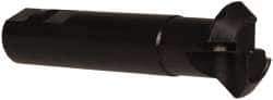 Seco - 45° Lead Angle, 1.55" Max Cut Diam, 1" Min Cut Diam, 0.28" Max Depth of Cut, Indexable Chamfer and Angle End Mill - 2 Inserts, SPMX 12T3.. Insert Style, 5.12" Overall Length, Straight Shank, 45° Included Angle - Exact Tool & Supply