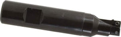 Seco - 5/8" Cut Diam, 0.2" Max Depth of Cut, 3/4" Shank Diam, 3.74" OAL, Indexable Square Shoulder End Mill - SPMX 0602 Inserts, Weldon Shank, 90° Lead Angle - Exact Tool & Supply