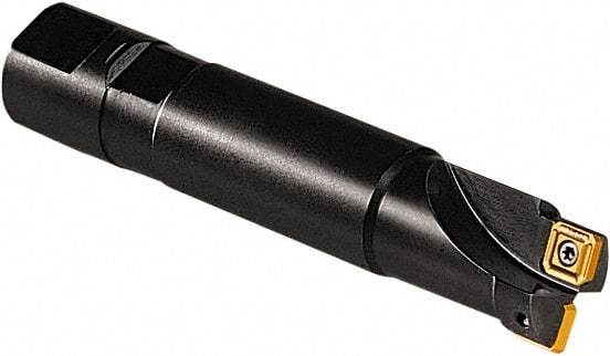 Seco - 42mm Cut Diam, 11mm Max Depth of Cut, 32mm Shank Diam, Indexable Square Shoulder End Mill - Weldon Shank, 90° Lead Angle, Through Coolant - Exact Tool & Supply