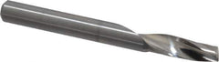 Onsrud - 1/4" Cutting Diam x 3/4" Length of Cut, 1 Flute, Upcut Spiral Router Bit - Uncoated, Right Hand Cut, Solid Carbide, 2-1/2" OAL x 1/4" Shank Diam, Single Edge, 21° Helix Angle - Exact Tool & Supply
