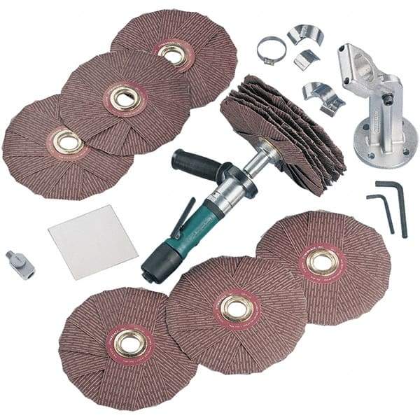 Dynabrade - 0.4 hp, 200-950 RPM Finishing Sander - 22 CFM Air Consumption, 6.21 bar Air Pressure, 1/4 NPT Inlet - Exact Tool & Supply