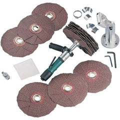 Dynabrade - 0.4 hp, 200-950 RPM Finishing Sander - 22 CFM Air Consumption, 6.21 bar Air Pressure, 1/4 NPT Inlet - Exact Tool & Supply