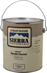 Rust-Oleum - 1 Gal Safety Red Semi Gloss Finish Acrylic Enamel Paint - Interior/Exterior, <0 gL VOC Compliance - Exact Tool & Supply