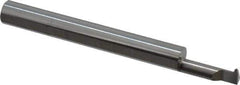 Accupro - 1/2" Cutting Depth, 16 Max TPI, 0.18" Diam, Acme Internal Thread, Solid Carbide, Single Point Threading Tool - Bright Finish, 2-1/2" OAL, 1/4" Shank Diam, 0.045" Projection from Edge, 29° Profile Angle - Exact Tool & Supply