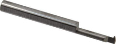 Accupro - 3/4" Cutting Depth, 16 Max TPI, 0.18" Diam, Acme Internal Thread, Solid Carbide, Single Point Threading Tool - Bright Finish, 2-1/2" OAL, 1/4" Shank Diam, 0.045" Projection from Edge, 29° Profile Angle - Exact Tool & Supply