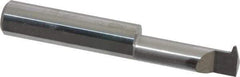 Accupro - 1" Cutting Depth, 10 Max TPI, 0.36" Diam, Acme Internal Thread, Solid Carbide, Single Point Threading Tool - Bright Finish, 2-1/2" OAL, 3/8" Shank Diam, 0.085" Projection from Edge, 29° Profile Angle - Exact Tool & Supply