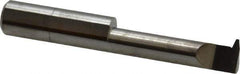 Accupro - 1-1/4" Cutting Depth, 10 Max TPI, 0.36" Diam, Acme Internal Thread, Solid Carbide, Single Point Threading Tool - Bright Finish, 2-1/2" OAL, 3/8" Shank Diam, 0.085" Projection from Edge, 29° Profile Angle - Exact Tool & Supply