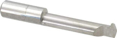 Accupro - 1-1/2" Cutting Depth, 10 Max TPI, 0.36" Diam, Acme Internal Thread, Solid Carbide, Single Point Threading Tool - Bright Finish, 2-1/2" OAL, 3/8" Shank Diam, 0.085" Projection from Edge, 29° Profile Angle - Exact Tool & Supply