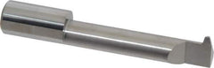 Accupro - 2" Cutting Depth, 5 Max TPI, 0.49" Diam, Acme Internal Thread, Solid Carbide, Single Point Threading Tool - Bright Finish, 3" OAL, 1/2" Shank Diam, 0.13" Projection from Edge, 29° Profile Angle - Exact Tool & Supply