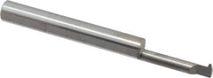 Accupro - 3/4" Cutting Depth, 16 Max TPI, 0.18" Diam, Acme Internal Thread, Solid Carbide, Single Point Threading Tool - Bright Finish, 2-1/2" OAL, 1/4" Shank Diam, 0.045" Projection from Edge, 29° Profile Angle - Exact Tool & Supply