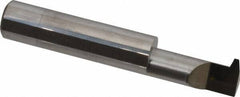Accupro - 1" Cutting Depth, 6 Max TPI, 0.49" Diam, Acme Internal Thread, Solid Carbide, Single Point Threading Tool - Bright Finish, 3" OAL, 1/2" Shank Diam, 0.12" Projection from Edge, 29° Profile Angle - Exact Tool & Supply