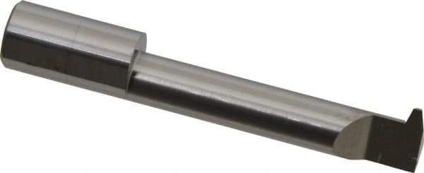 Accupro - 2" Cutting Depth, 6 Max TPI, 0.49" Diam, Acme Internal Thread, Solid Carbide, Single Point Threading Tool - Bright Finish, 3" OAL, 1/2" Shank Diam, 0.12" Projection from Edge, 29° Profile Angle - Exact Tool & Supply