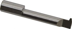 Accupro - 2" Cutting Depth, 6 Max TPI, 0.49" Diam, Acme Internal Thread, Solid Carbide, Single Point Threading Tool - Bright Finish, 3" OAL, 1/2" Shank Diam, 0.12" Projection from Edge, 29° Profile Angle - Exact Tool & Supply