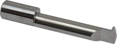 Accupro - 2" Cutting Depth, 8 Max TPI, 0.49" Diam, Acme Internal Thread, Solid Carbide, Single Point Threading Tool - Bright Finish, 3" OAL, 1/2" Shank Diam, 0.12" Projection from Edge, 29° Profile Angle - Exact Tool & Supply