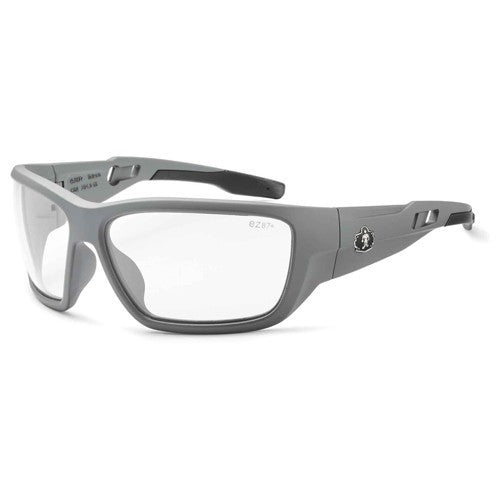 Baldr Clear Lens Matte Gray Safety Glasses - Exact Tool & Supply