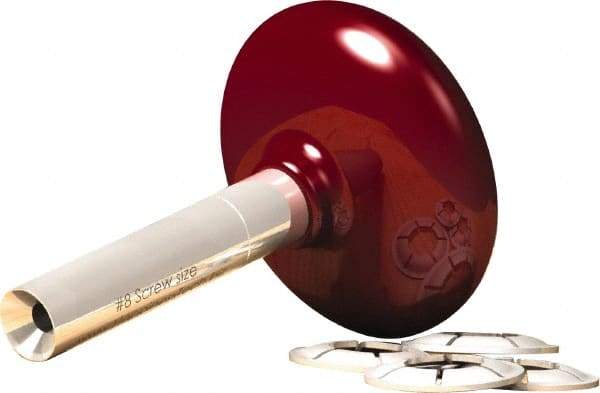 Value Collection - 1/2" OD Push-On Retainer Tool for #8 - 3-1/2" OAL, 2-1/2" Deep, #8 Screw Size - Exact Tool & Supply
