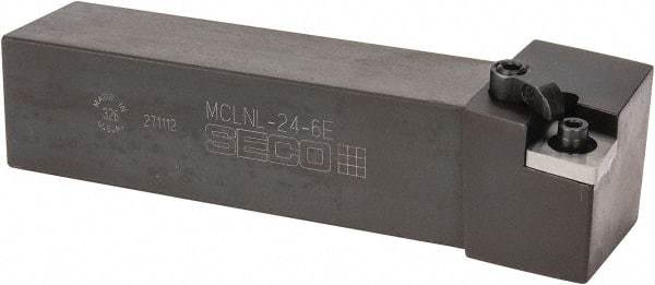 Seco - MCLN, Left Hand Cut, -5° Lead Angle, 1-1/2" Shank Height x 1-1/2" Shank Width, Negative Rake Indexable Turning Toolholder - 7" OAL, CN..64. Insert Compatibility, Series Multiple Lock - Exact Tool & Supply