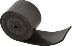Made in USA - 1/8" Thick x 2" Wide x 60" Long, Buna-N Rubber Strip - Stock Length, 60 Shore A Durometer, 800 to 1,000 psi Tensile Strength, -20 to 170°F, Black - Exact Tool & Supply