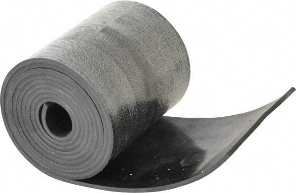 Made in USA - 1/8" Thick x 4" Wide x 60" Long, Buna-N Rubber Strip - Stock Length, 60 Shore A Durometer, 800 to 1,000 psi Tensile Strength, -20 to 170°F, Black - Exact Tool & Supply