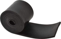 Made in USA - 1/4" Thick x 4" Wide x 60" Long, Buna-N Rubber Strip - Stock Length, 60 Shore A Durometer, 800 to 1,000 psi Tensile Strength, -20 to 170°F, Black - Exact Tool & Supply