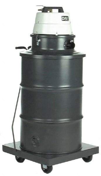 Minuteman - 55 Gal Steel Tank, Air Powered Pneumatic Canister Wet/Dry Vacuum - Accessories Included - Exact Tool & Supply