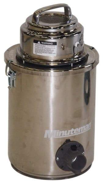 Minuteman - 6 Gal, Stainless Steel Tank, Dry, Mercury Vacuum Cleaner - 1.25 hp, 7.9 Amps - Exact Tool & Supply