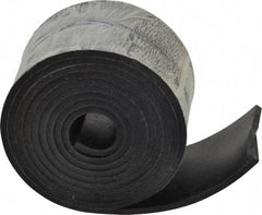Made in USA - 1/8" Thick x 2" Wide x 60" Long, Neoprene Rubber Strip - Stock Length, 60 Shore A Durometer, 1,000 to 1,200 psi Tensile Strength, -40 to 212°F, Black - Exact Tool & Supply
