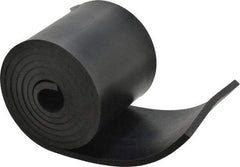 Made in USA - 1/4" Thick x 4" Wide x 60" Long, Neoprene Rubber Strip - Stock Length, 60 Shore A Durometer, 1,000 to 1,200 psi Tensile Strength, -40 to 212°F, Black - Exact Tool & Supply