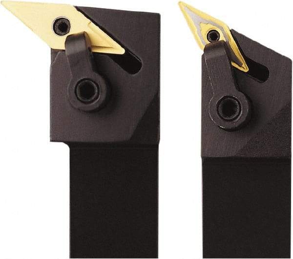 Seco - MVTN, Left Hand Cut, 117.5° Lead Angle, 3/4" Shank Height x 3/4" Shank Width, Negative Rake Indexable Turning Toolholder - 4-1/2" OAL, VNMG 332 Insert Compatibility, Series Multi-Directional Turning (MDT) - Exact Tool & Supply
