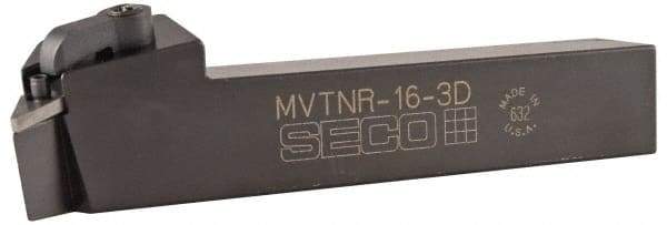Seco - MVTN, Right Hand Cut, 27.5° Lead Angle, 1" Shank Height x 1" Shank Width, Negative Rake Indexable Turning Toolholder - 6" OAL, VN..33. Insert Compatibility, Series Multiple Lock - Exact Tool & Supply