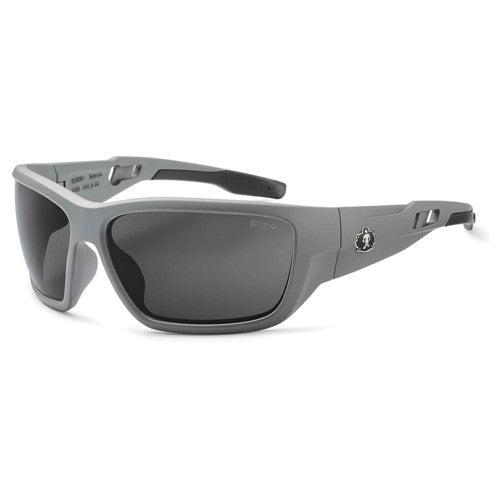 Baldr Smoke Lens Matte Gray Safety Glasses - Exact Tool & Supply