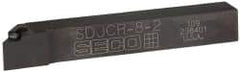 Seco - SDJC, Right Hand Cut, -3° Lead Angle, 1/2" Shank Height x 1/2" Shank Width, Neutral Rake Indexable Turning Toolholder - 3-1/2" OAL, DC..21.5. Insert Compatibility, Series Screw Lock - Exact Tool & Supply