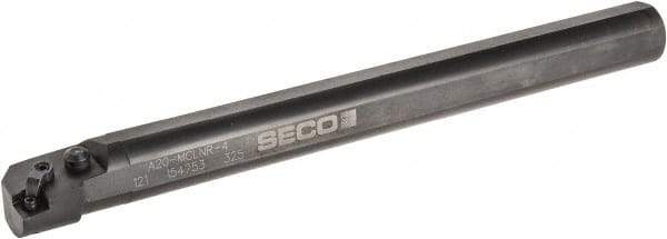 Seco - 1.53" Min Bore Diam, 14" OAL, 1-1/4" Shank Diam, MCLN Indexable Boring Bar - CNMG 432 Insert, Pin & Clamp Holding Method - Exact Tool & Supply