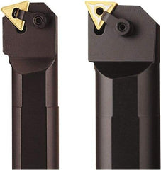 Seco - 1.53" Min Bore Diam, 14" OAL, 1-1/4" Shank Diam, MTUN Indexable Boring Bar - TNMG 322 Insert, Pin & Clamp Holding Method - Exact Tool & Supply