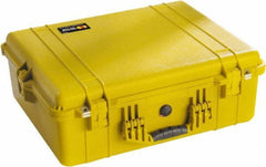 Pelican Products, Inc. - 19-23/64" Wide x 8-51/64" High, Clamshell Hard Case - Yellow, Polyethylene - Exact Tool & Supply