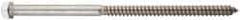 Value Collection - 1/4" Screw, 5" Length Under Head, Stainless Steel, Hex Head Lag Screw - Uncoated, Grade 18-8 - Exact Tool & Supply