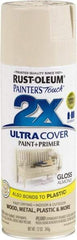 Rust-Oleum - Almond (Color), Gloss, Enamel Spray Paint - 8 to 12 Sq Ft per Can, 12 oz Container - Exact Tool & Supply