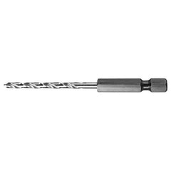 3/16 RHS / RHC HSS 135 Degree Split Point 1/4″ Hex Shank Drill - Bright - Exact Tool & Supply
