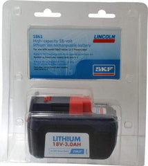 Lincoln - 18 Volt, Grease Gun Battery - Lithium-Ion, 1 hr Charge Time & 3 Ah Battery Capacity - Exact Tool & Supply