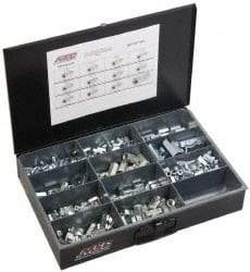 Value Collection - 1/4-20 to 3/4 Thread, 190 Piece Zinc Plated Steel Nut Assortment - 7/8 to 2-1/4" High - Exact Tool & Supply