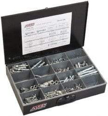 Value Collection - 192 Piece, #10 to 1/2 Screw, Steel Anchor Assortment - Zinc Plated - Exact Tool & Supply