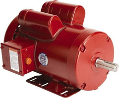 Leeson - 2 Max hp, 1,800 Max RPM, Electric AC DC Motor - 230 V Input, Single Phase, 56HZ Frame, Rigid Base Mount, TEFC Enclosure - Exact Tool & Supply