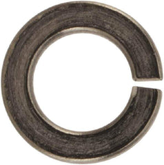 Made in USA - #4, 0.025" Thick Split Lock Washer - 400 Stainless Steel, Passivated Finish, 0.114" Min ID, 0.12" Max ID, 0.209" Max OD - Exact Tool & Supply