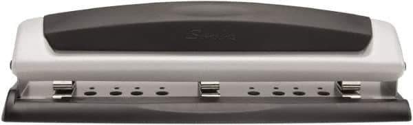 Swingline - Paper Punches Type: 10 Sheet Manual Two to Three Hole Punch Color: Black/Silver - Exact Tool & Supply