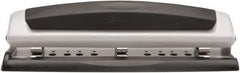 Swingline - Paper Punches Type: 10 Sheet Manual Two to Three Hole Punch Color: Black/Silver - Exact Tool & Supply